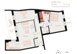 Grundriss - Großzügige Stadtwohnung mit Loggia, Balkon und langfristigem Wohnkomfort