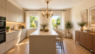 Esszimmer mit Küchenzeile - KI - Haus + Bungalow mit vielen Gestaltungsmöglichkeiten & weiterem Baufeld in Potsdam