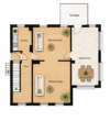 HP - Grundriss - Koloriert - Haus + Bungalow mit vielen Gestaltungsmöglichkeiten & weiterem Baufeld in Potsdam