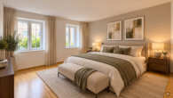 Schlafzimmer-KI - Ruhig wohnen, zentral leben – 4 Zimmer mit Charakter, großem Balkon & Stellplatz im Innenhof